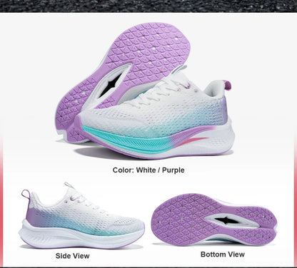 Baasploa Women’s Professional Running Shoes Outdoor Carbon Plate Non-Slip Sports Shoes Female Casual Breathable Jogging Sneakers