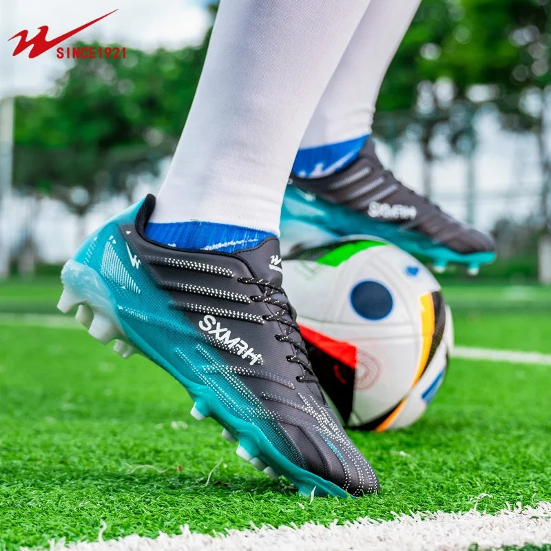 Double Star Adult Youth AG Soccer Cleats Non Slip Durable Artificial Natural Grass Football Shoes for Training Match Men Women