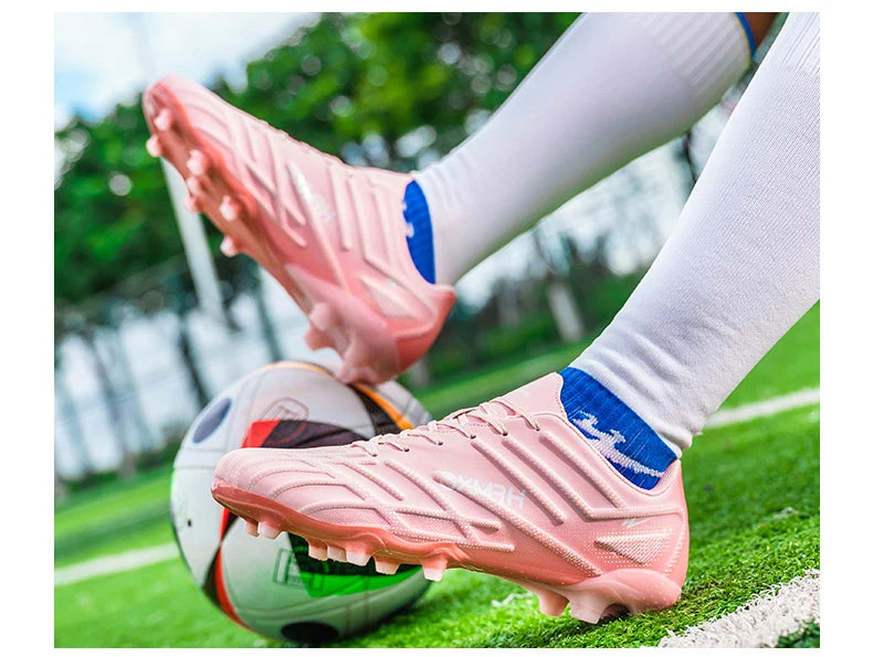 Double Star Adult Youth AG Soccer Cleats Non Slip Durable Artificial Natural Grass Football Shoes for Training Match Men Women
