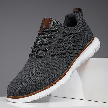 Casual Sneaker Shoes, Breathable Men's Walking Mesh, Soft Sole Outdoor Anti-Slip Travel Comfortable Running Shoes, Tenis Masculino