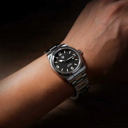 Watchdives WD1960S V2 36Mm Vintage Cream Man Watches VH31 Sweep Seconds Quartz Watch Bubble K1 Sapphire Luminous Stainless Steel