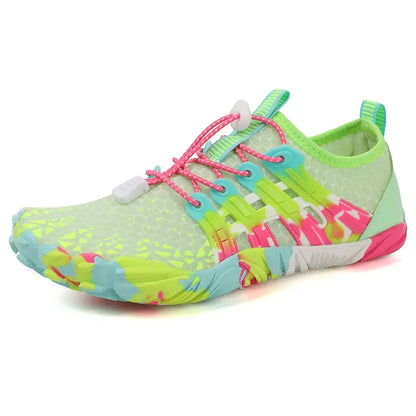 Men's and women's water shoes, upstream wading swimming barefoot five-finger aqua shoes, colorful beach seaside light unisex sneakers new