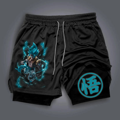 Dragon Ball Side Printed Double Shorts Majin Buu GOKU American Sports Comfortable Summer Men's Loose Breathable Pants