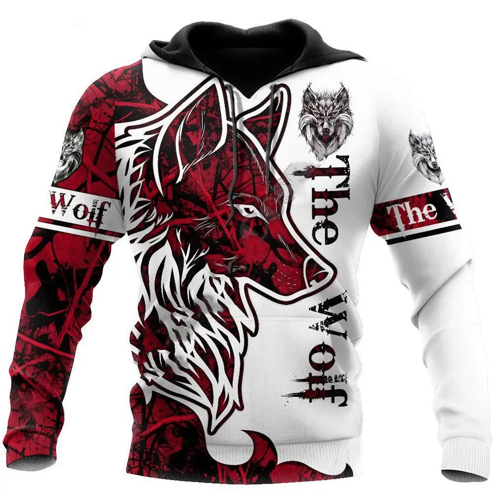 Fashion Autumn Lion, Wolf Hoodies White Tiger Skin 3D All Over Printed Men's Sweatshirt Unisex Zip Pullover Casual Jacket