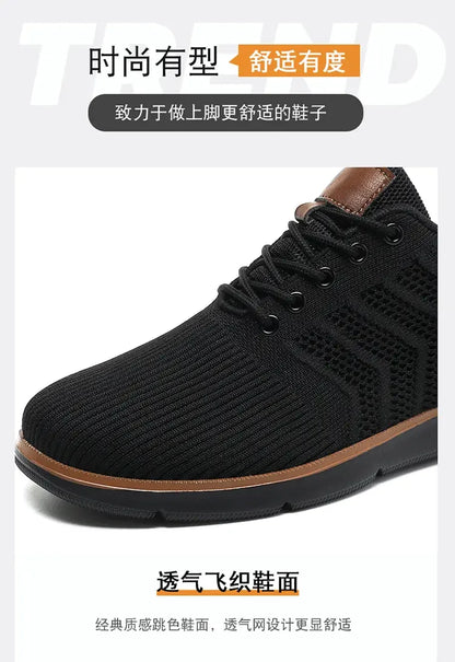 Casual Sneaker Shoes, Breathable Men's Walking Mesh, Soft Sole Outdoor Anti-Slip Travel Comfortable Running Shoes, Tenis Masculino