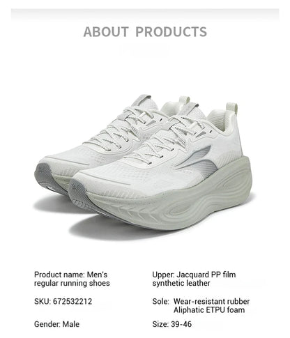361 Degrees PopBlaze 5 Herren-Laufschuhe – Neue Dämpfung, dicke Sohle, atmungsaktiv, rutschfest, Outdoor-Jogging, Herren-Sneaker 672532212