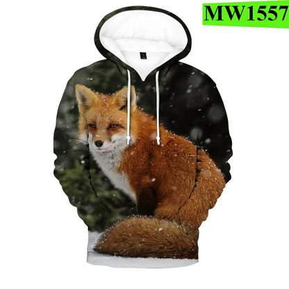 Hip Hop Popular Novelty Comfortable New Fox 3D Print Hoodies Sweatshirts Men/Women Sweatshirt Adult/Child Casual Pullovers