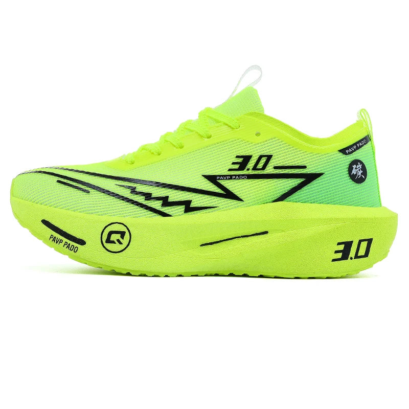 Brand Men's Carbon Plate Running Shoes, Soft Cushion, Shock Absorbing Sports Shoes, Unisex Sneakers, Light Anti-Slip Training Shoes
