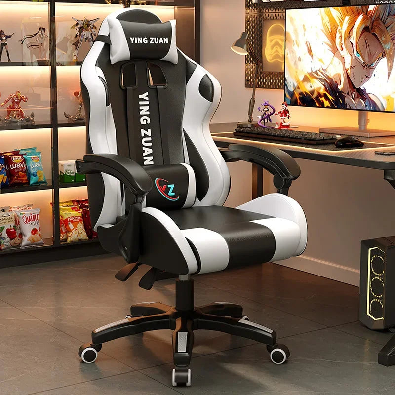 AOLIVIYA Ergonomic Gaming Chair with Footrest, Reclining Computer Chair, 3D Adjustable Armrests, Lumbar Support Seat for Home Office