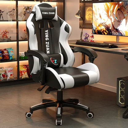 AOLIVIYA Ergonomic Gaming Chair with Footrest, Reclining Computer Chair, 3D Adjustable Armrests, Lumbar Support Seat for Home Office