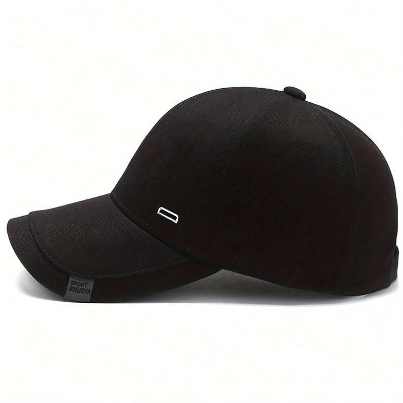 Unisex Square Silver Buckle Label Baseball Caps Spring Autumn Outdoor Adjustable Casual Hats Sunscreen Hat