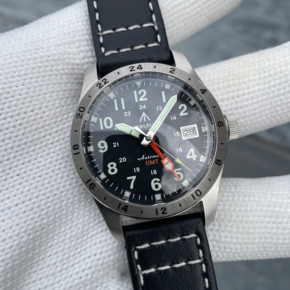 STEELFLIER Official SF792 GMT Mechanical Wristwatch, NH34 Movement, Super BGW9 C3 Luminous, 200M Waterproof Luxury Dive Watch
