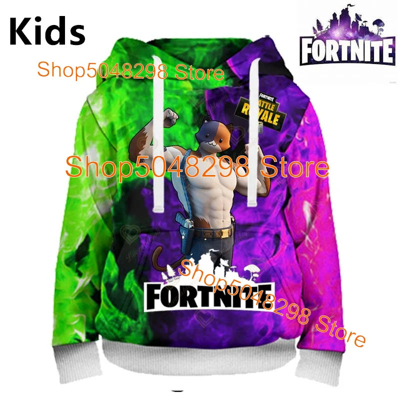 Hot Game Fortnite Hero Print Sweatshirt Boys Girls 3D Clothes Casual Kid Hoodies Children Adult Men Women Spring Autumn Pullover