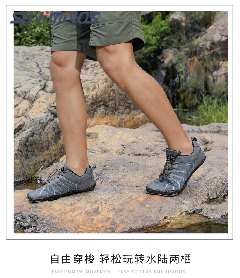 Men's Trail Running Shoes, Lightweight Athletic Zero Drop Barefoot Shoes Non-Slip Outdoor Walking Minimalist Shoes for Women