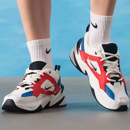 2026 Nike Men's M2K Tekno Retro Chunky Dad Shoes Layered Leather Synthetic Fashion Casual Walking Sneakers AV4789-100