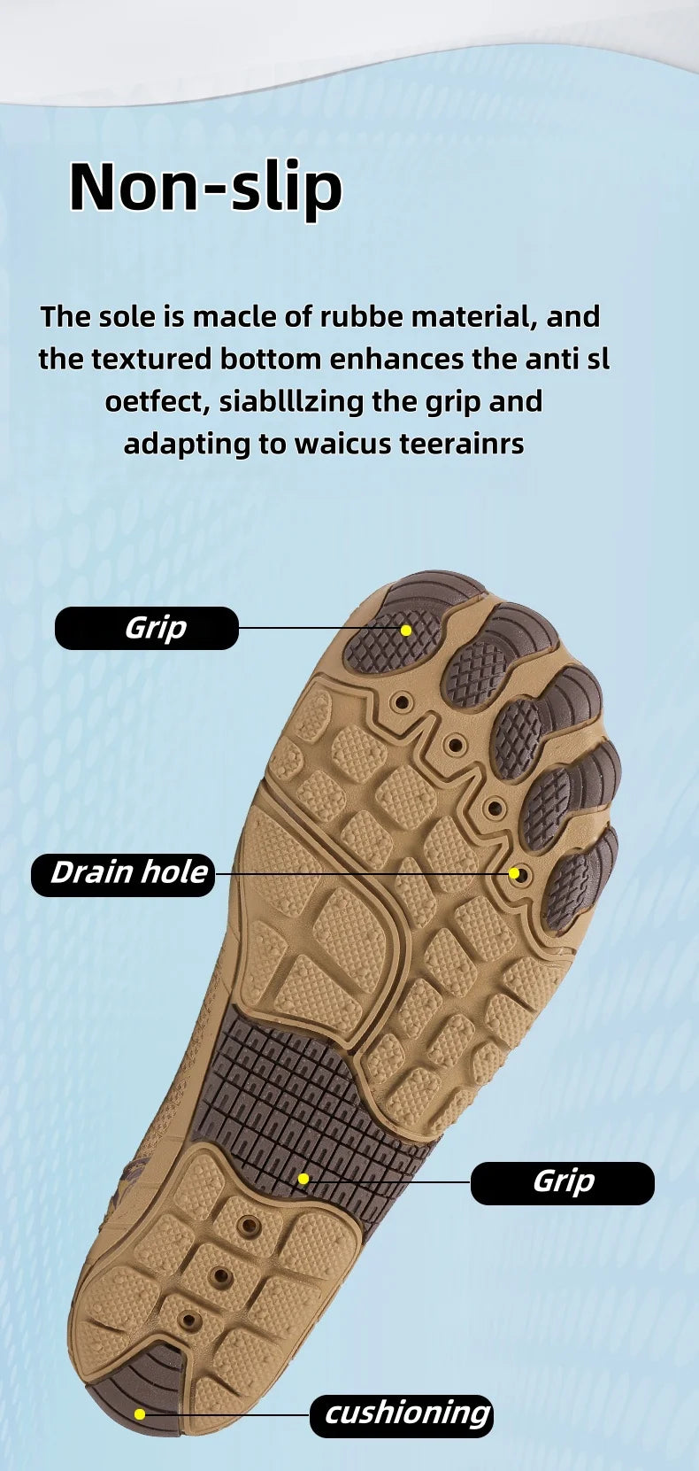 Barefoot Shoes Men and Women Outdoor Beach Shoes Quick-Drying Non-Slip Shoes, Water Sports Indoor Fitness Shoes, Sports Shoes