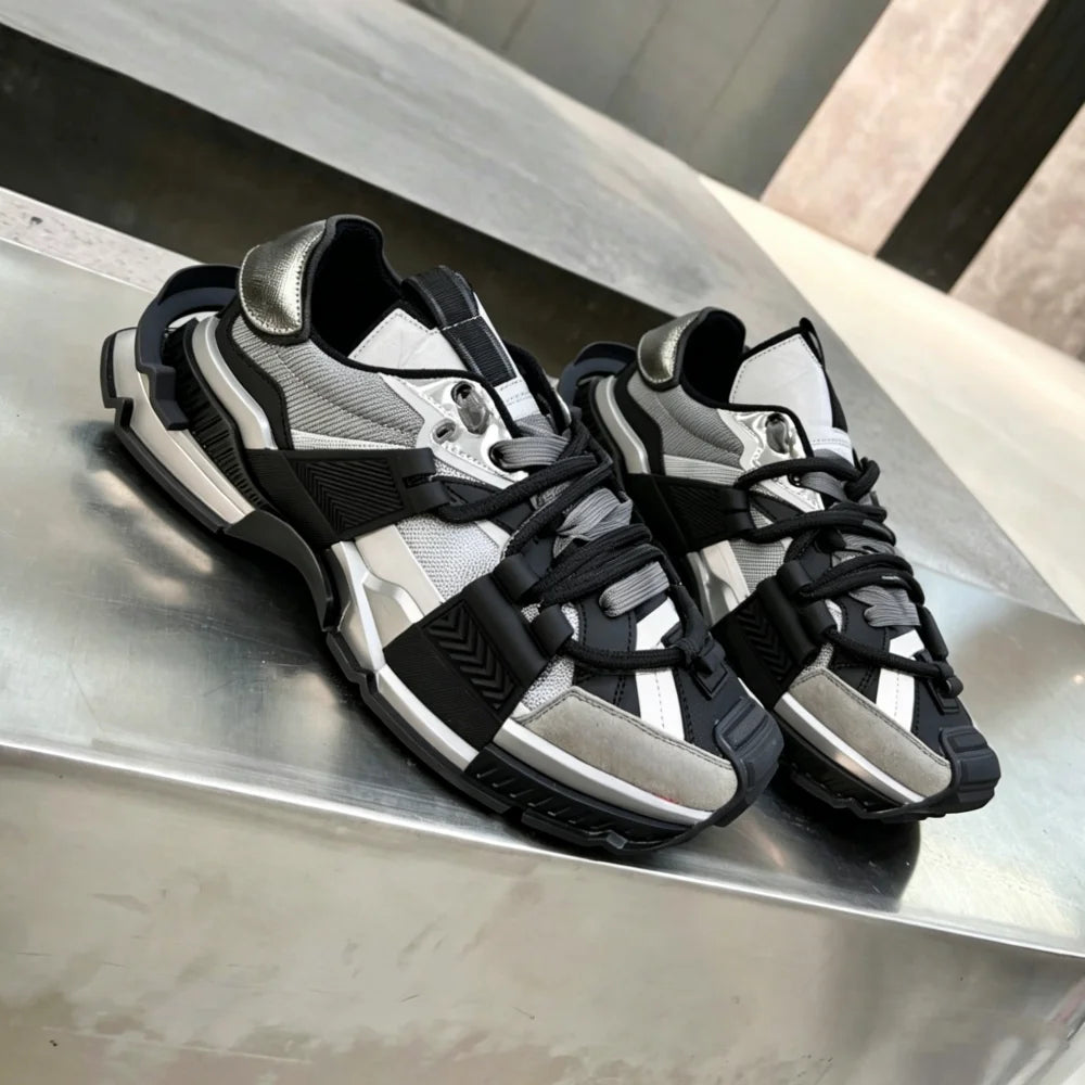 2026 Fashion Women Sneakers Size 35-46 High Quality Platform Sneakers Men Casual Shoes Sports Running Shoes Lace-Up Patchwork