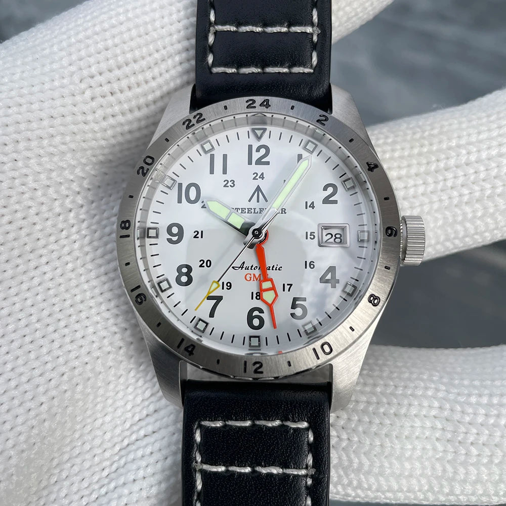 STEELFLIER Official SF792 GMT Mechanical Wristwatch, NH34 Movement, Super BGW9 C3 Luminous, 200M Waterproof Luxury Dive Watch