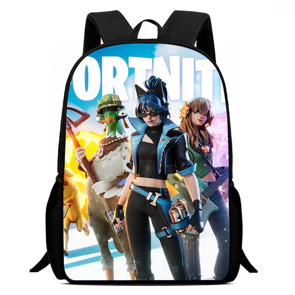 Kids School Backpack Cartoon Fortnite Bags for Girls Boys Durable Lightweight Large Capacity Breathable