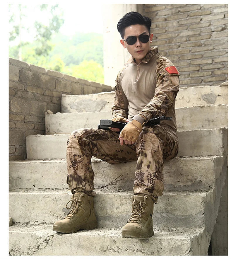Men Tactical Boots Desert Waterproof Work Safety Shoes Hiking Shoes Ankle Men Outdoor Boots