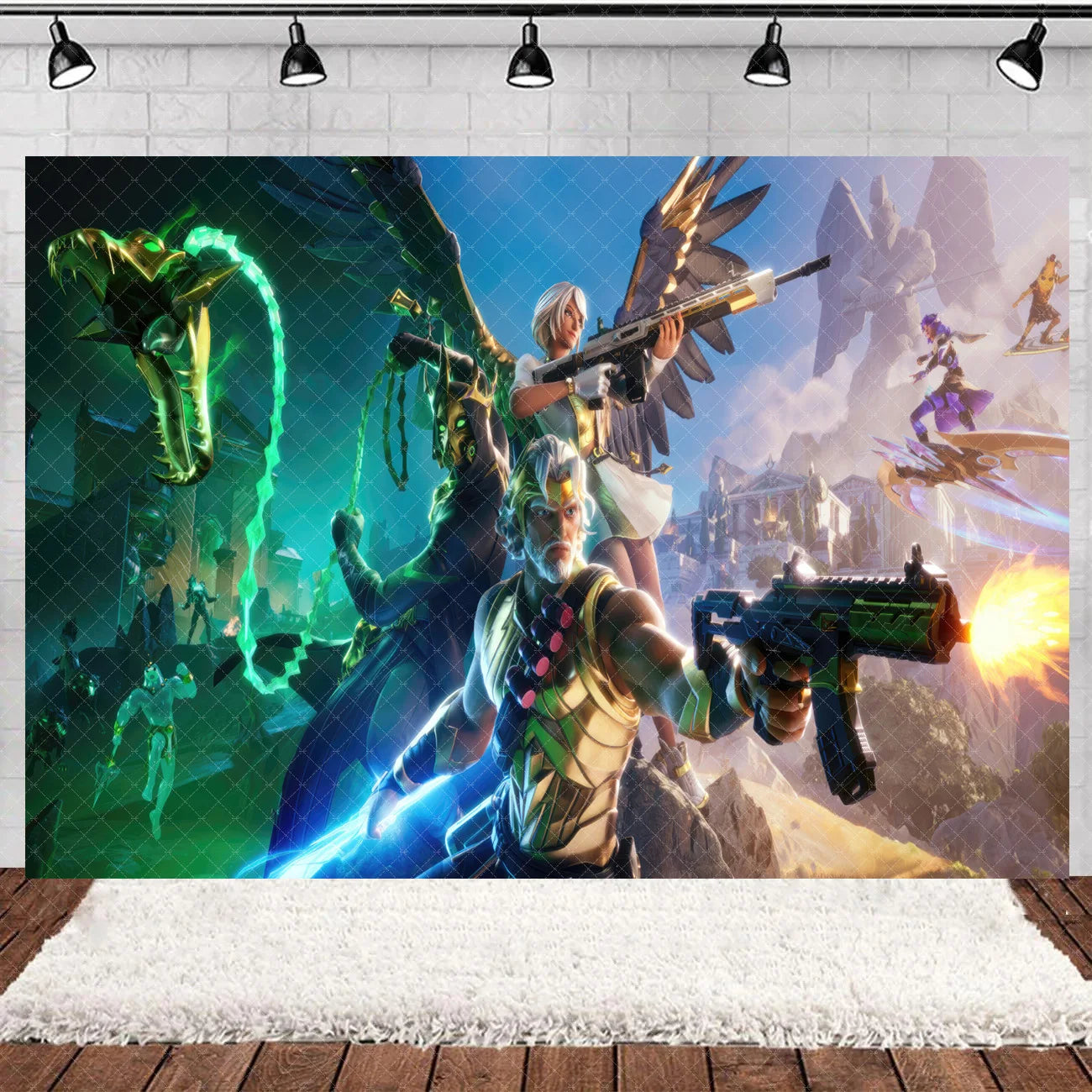 Fortnite Theme Happy Birthday Party Decoration Backdrop Shooting Game Alpaca Llama Supplies Background Baby Shower Kid Gifts