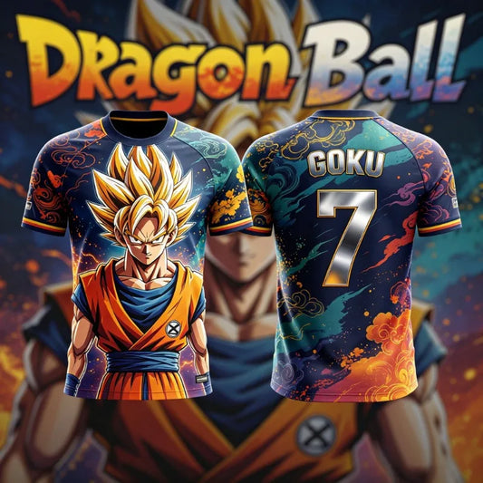 2026 Summer Dragon Ball Retro Fitness T-shirt Men's Oversized 3D Printed Short-sleeved Family Unisex Children's Sports Shirt
