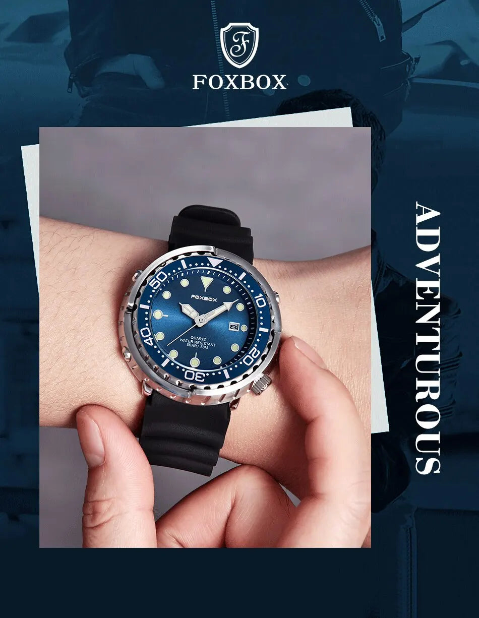 2024 Men Watch Outdoor Sports Quartz Watches Men Waterproof Chronograph Wristwatch Mens Military Clock Man Relogio Masculino