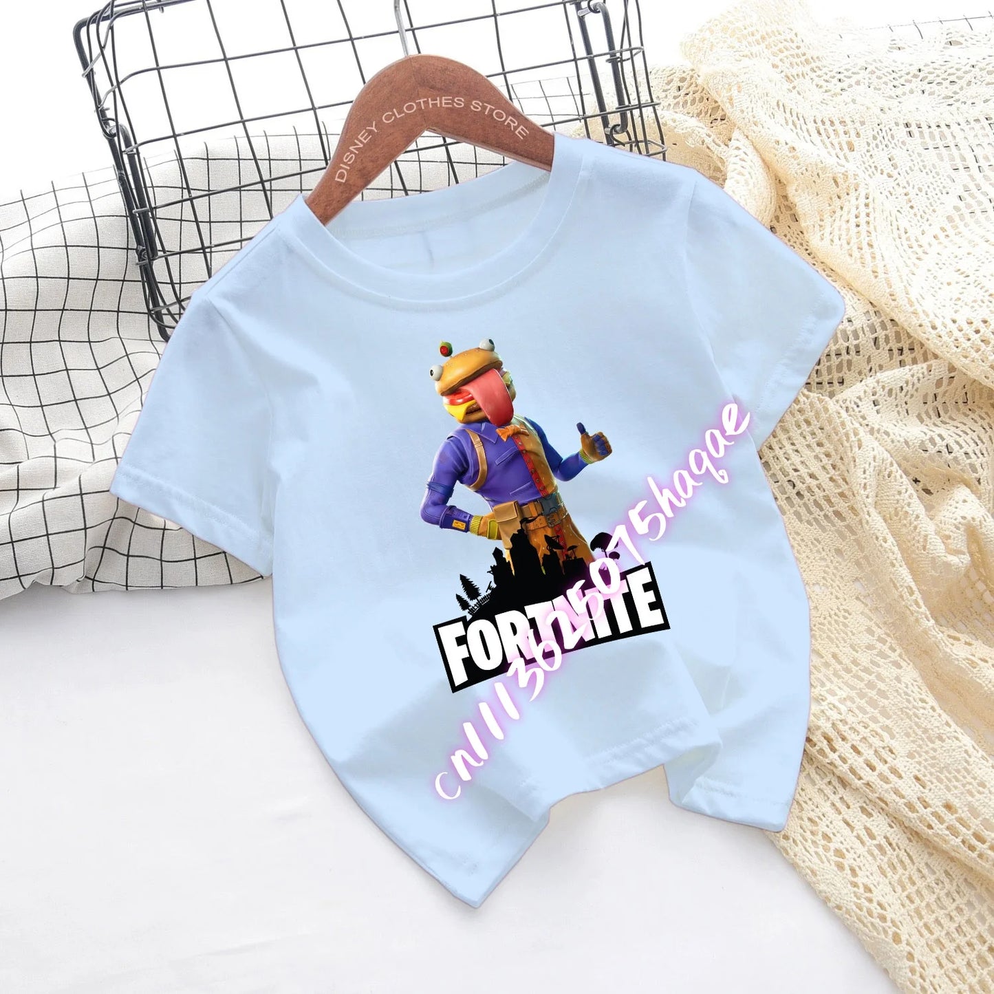 Fortnite Children’s T-shirts Game Cartoon Printed Characters Fortress Night Tees Game Short Sleeve Tops Summer Boys and Girls Clothes