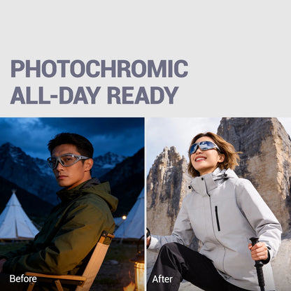 Kapvoe Hiking Sunglasses Camping Fashion Sunglasses for Men Photochromic Cycling Glasses MTB Bike Goggles Fishing Eyewear Sports