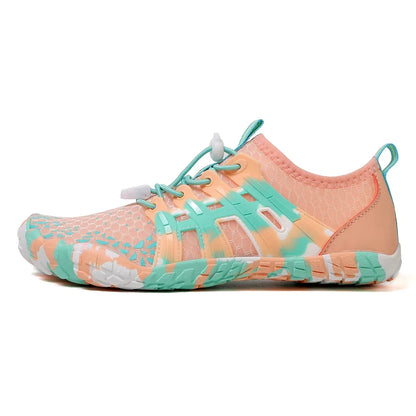 Men's and women's water shoes, upstream wading swimming barefoot five-finger aqua shoes, colorful beach seaside light unisex sneakers new