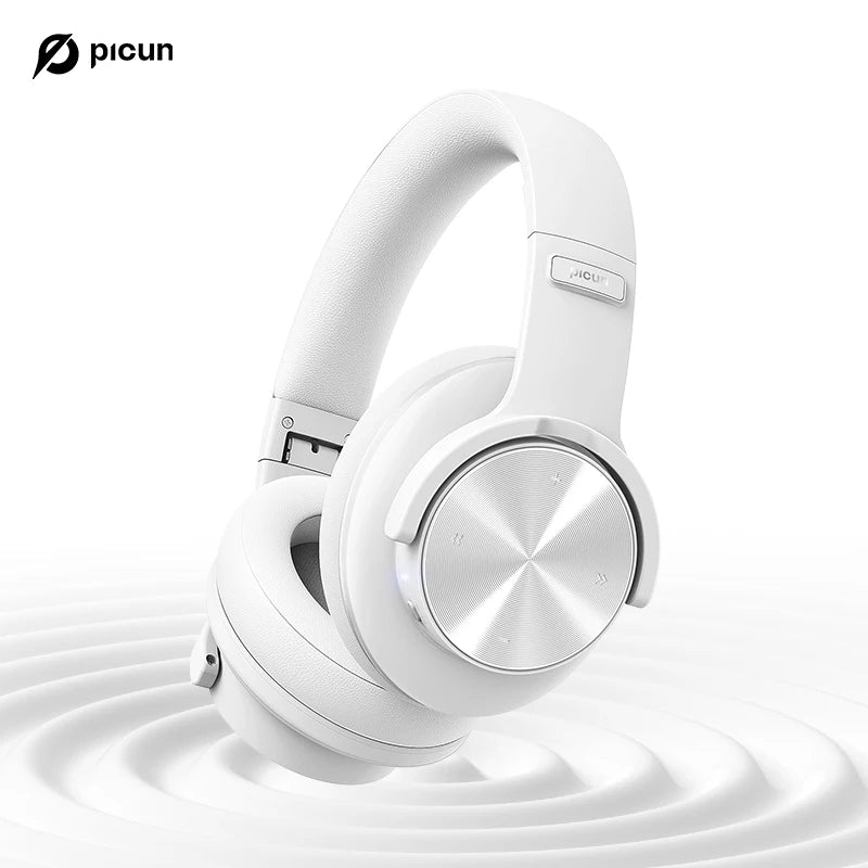 Picun B8 Wireless Bluetooth Headphones – 120H Playtime, Bluetooth 5.3, Low Latency Gaming Headset with Microphone & Deep Bass Sound