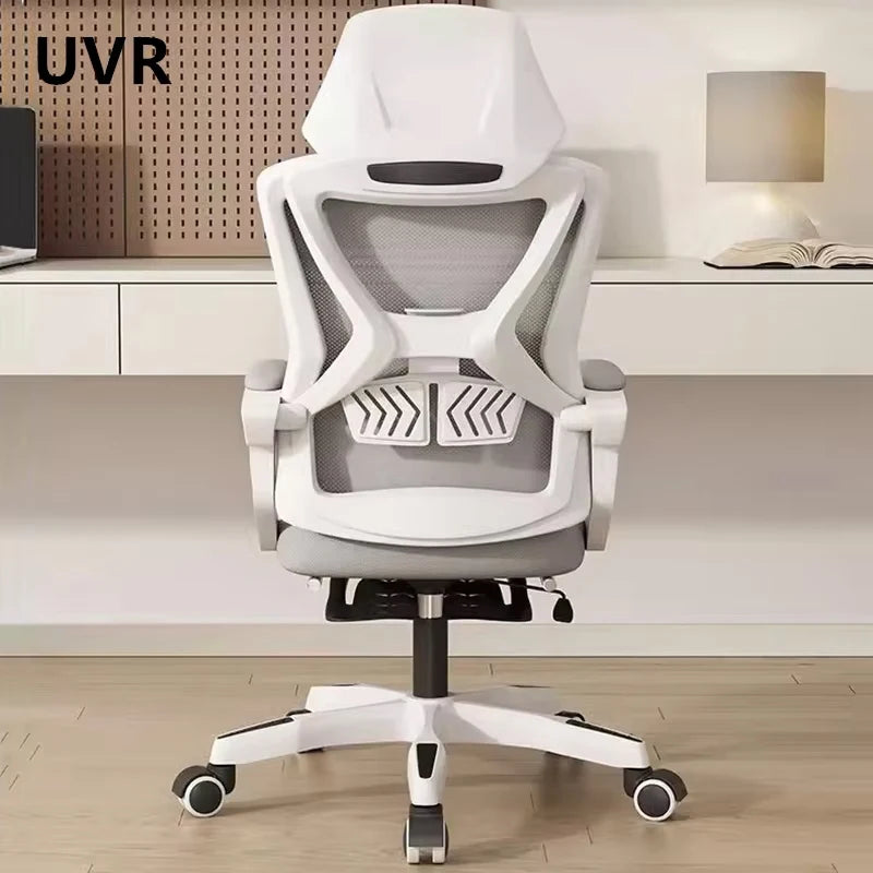 UVR Reclining Computer Chair Ergonomic Office Gaming Chair with Adjustable Backrest, Comfortable Long Sitting Desk Chair with Armrests