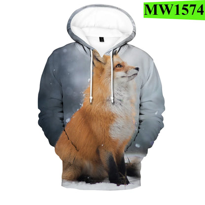 Hip Hop Popular Novelty Comfortable Fox 3D Print Hoodies Sweatshirts Men/Women Sweatshirt Adult/Child Casual Pullovers