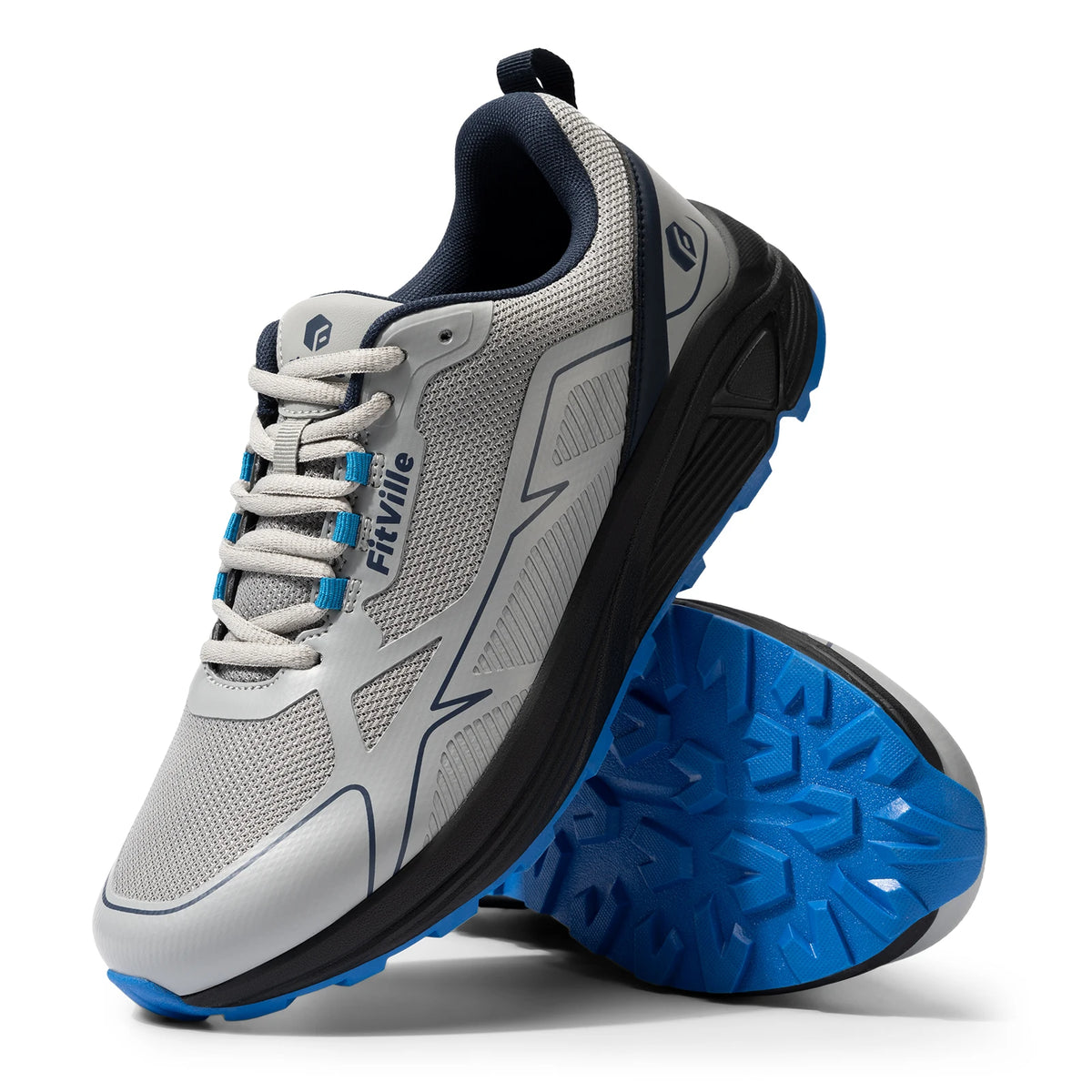 FitVille-Chaussures de course sur sentier coordonnantes pour hommes, baskets pour hommes, extra larges, légères, pieds enflés, soutien de la voûte plantaire, oto Instituts