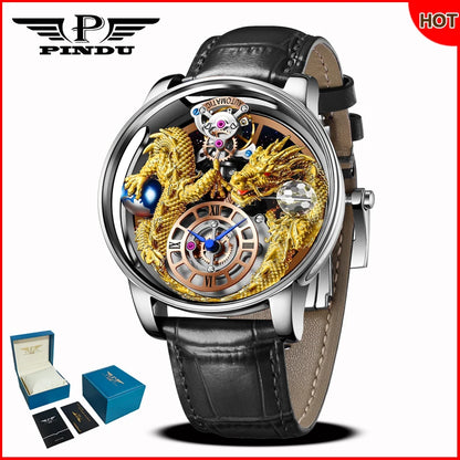 PINDU Design 2025 NEW Men's Watch Diamond Tourbillion Top Brand Luxury Astronomia Quartz Watch Men's Sapphire Glass Waterproof Watch