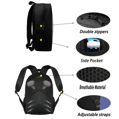 3Pcs Kids Backpack Set, Crossbody & Pencil Bag, FORTNITE Cartoon Bag, Lightweight for Boys and Girls Ages 5-10, Free 3D Printed Keychain