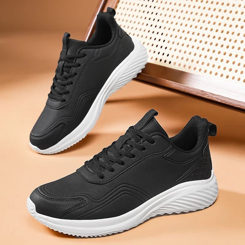 Autumn and Winter Men's Waterproof Sneakers, Soft and Cushion Sport Shoes for Walking, Plus Size 39-48 Casual Shoes for Men