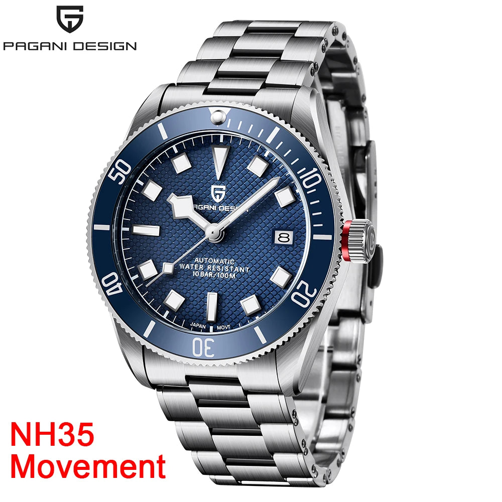 PAGANI DESIGN BB58 Men's Watches Mechanical Watch For Men Luxury Automatic Watch Men's NH35 Movement Waterproof Reloj Hombre PD-1671