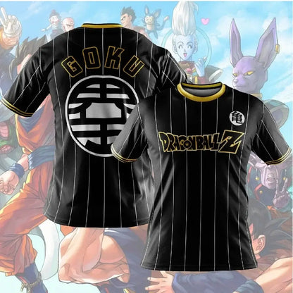 Dragon Ball Goku Cosplay T Shirts Super Saiyan Boys Kids Clothes Short Sleeve T-shirt White Black Orange Breathable Jersey, Produit gaming premium Fraquane