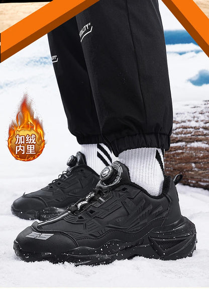Men's Boots 2025 New Winter Slippers Warm Men Shoes Waterproof Non-Slip Plush Sneakers Male Tennis Shoes Boots Men Sneakers Winter