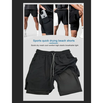 Dragon Ball Side Printed Double Shorts Majin Buu GOKU American Sports Comfortable Summer Men's Loose Breathable Pants