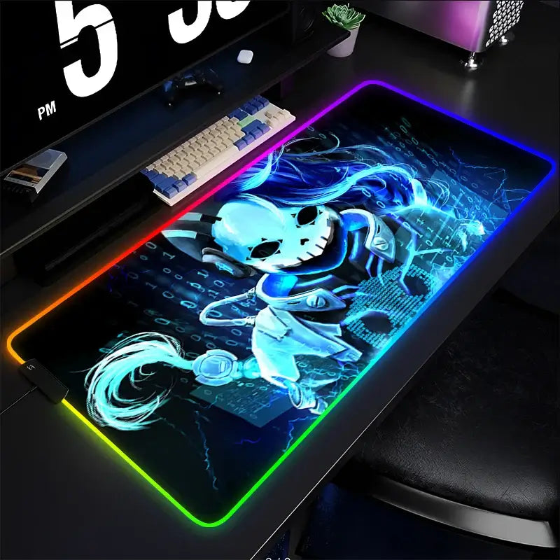 Mouse Pad Gamer Keyboard Pad Overwatch Sombra Desk Mouse Mat LED Carpet Rubber Tapis Souris Gaming RGB Notbook Kawaii Mousepad