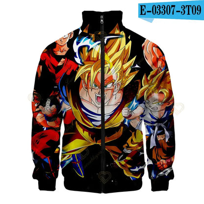 Dragon Ball 3D Print Zipper Hoodie Cool Fashion Men/Women/Kids Long Sleeve Hoodies Sweatshirt Casual Cosplay Jacket Clothes, Produit gaming premium Fraquane
