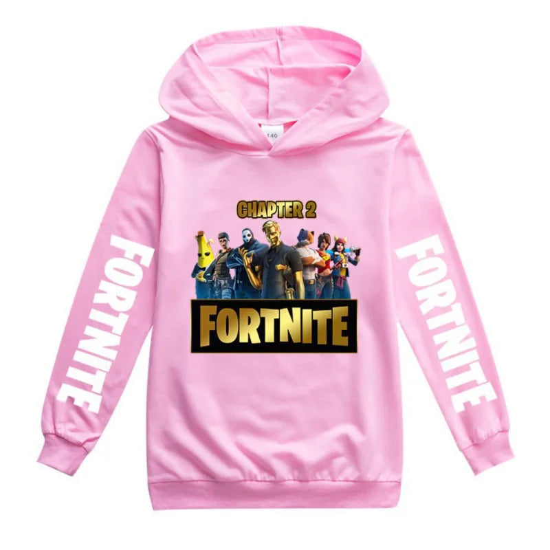 Fortnites Game Hoodies Autumn Hooded Sweatshirt Anime Thin Tracksuit Long Sleeve Pullover Tops Sportswear Halloween Costume Gift