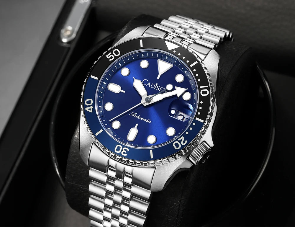 CADISEN New Luminous Men Mechanical Wristwatches Ceramic Bezel Sapphire Glass Automatic Watch Men Relogio Masculino