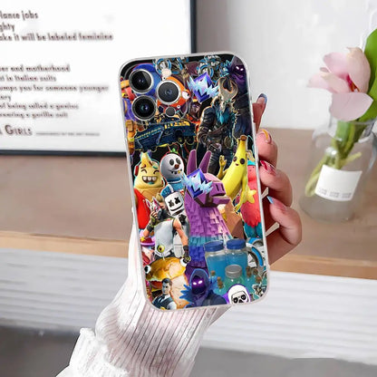 F-Fortnites-Cools telefoncover til IPhone 17 16 15 14 13 12 11 Pro Max Plus, blødt cover, personligt DIY