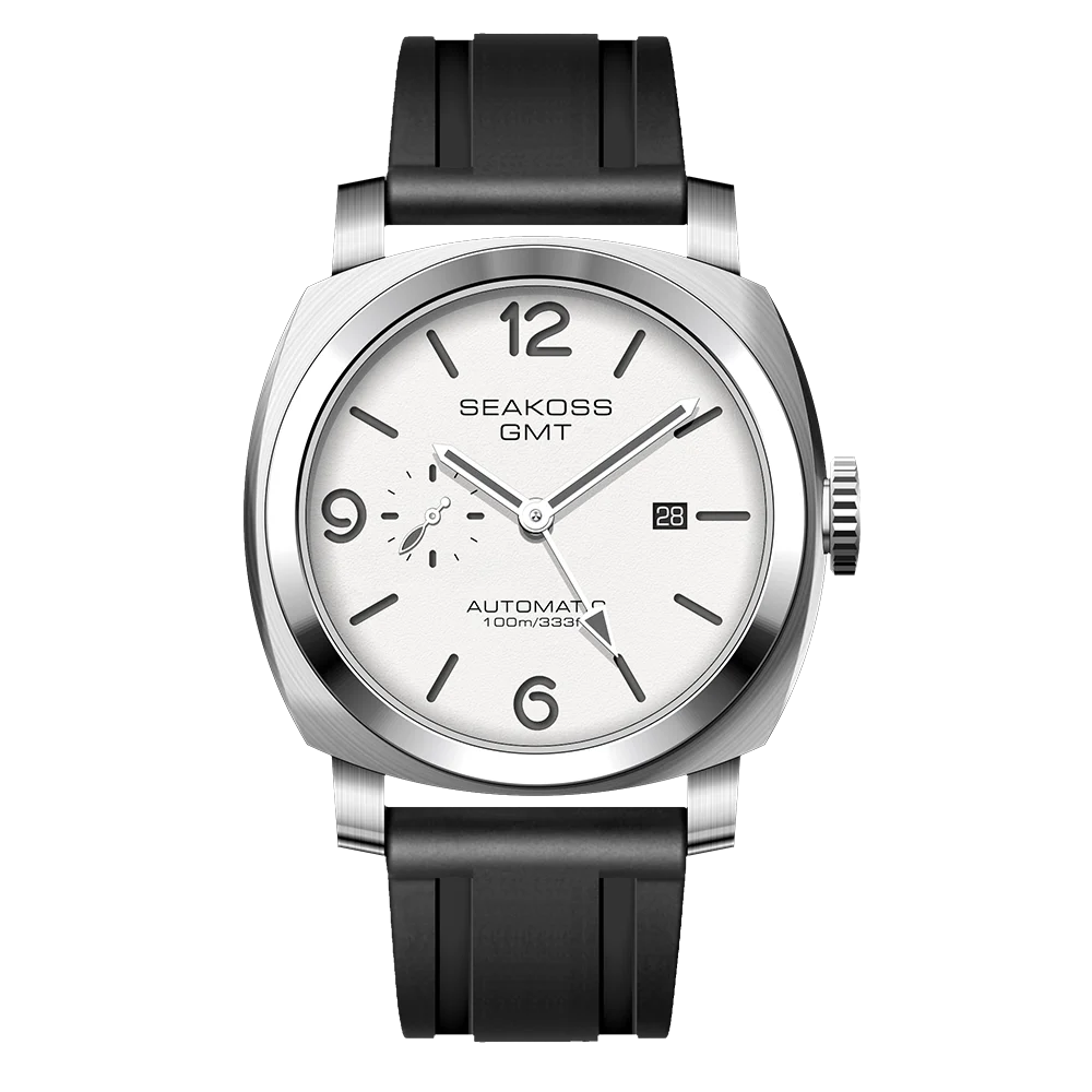 SEAKOSS GMT Men‘s Diving Automatic Mechanical Watches Seagull ST2557 Movement 316L Super Luminous Calendar 10Bar Reloj Homber