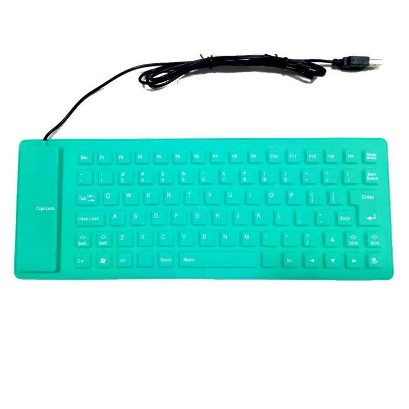85 Keys Portable Mini USB Keyboard Flexible Waterproof Soft Silicone Gaming Keyboard Tablet Foldable Computer Keyboard Laptop
