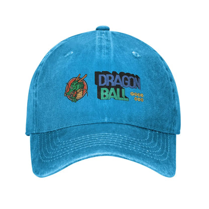 Dragon Ball Shenron Logo Baseball Caps Unisex Distressed Denim Snapback Cap Goku Kakarot Manga Outdoor Adjustable Fit Caps Hat, produit gaming premium Fraquane