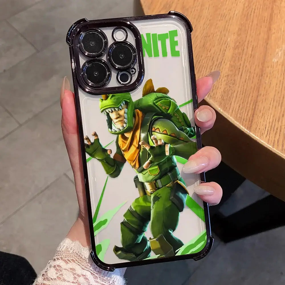 Anime-Fortnites-Game-Plating-Handyhülle für Xiaomi Redmi A7 15 A3 15C 14C K50 A1 Note 15 14 13 12 12s Pro Plus 4G 5G, stoßfest